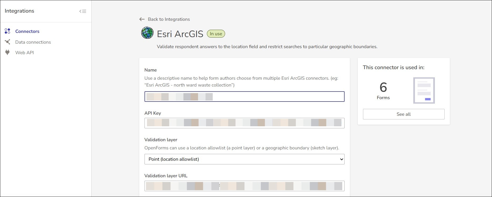 connect to esri fields