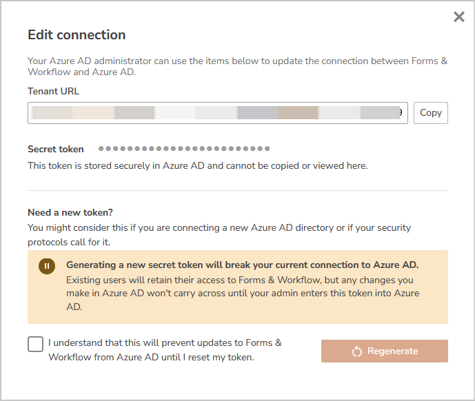 regenerate Azure AD token