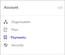 payments in the menu