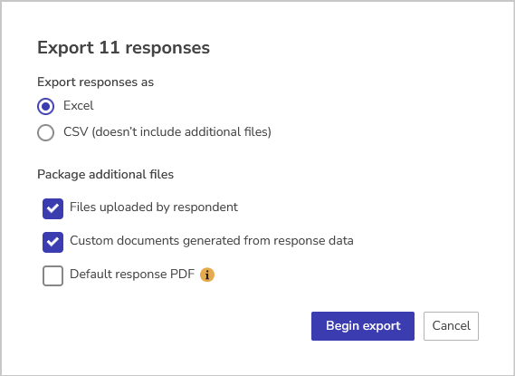 bulk export options