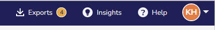 exports button in menu