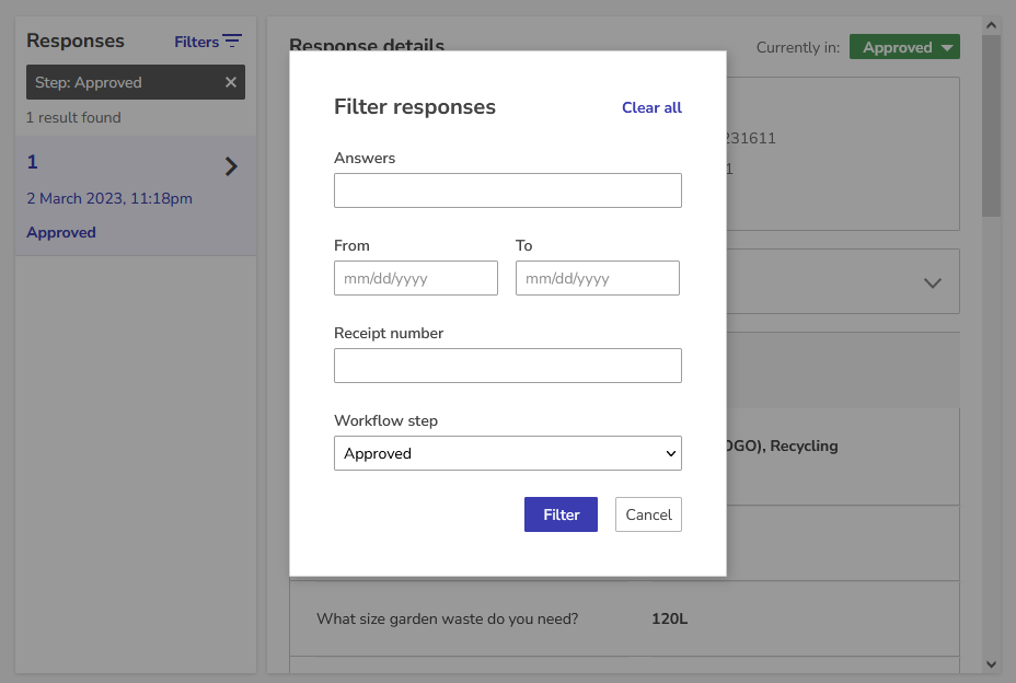 Applying filters on the form Responses screen.PNG