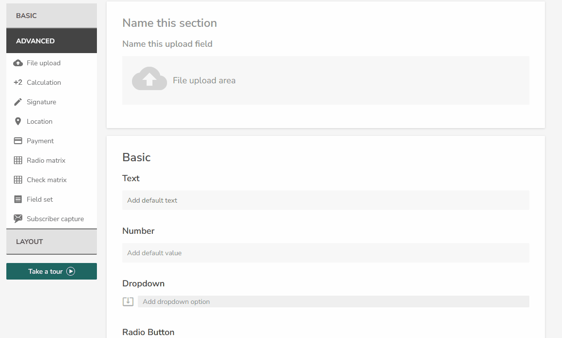 advanced field settings