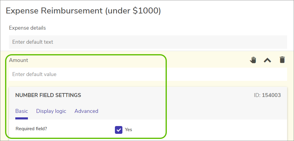 required field