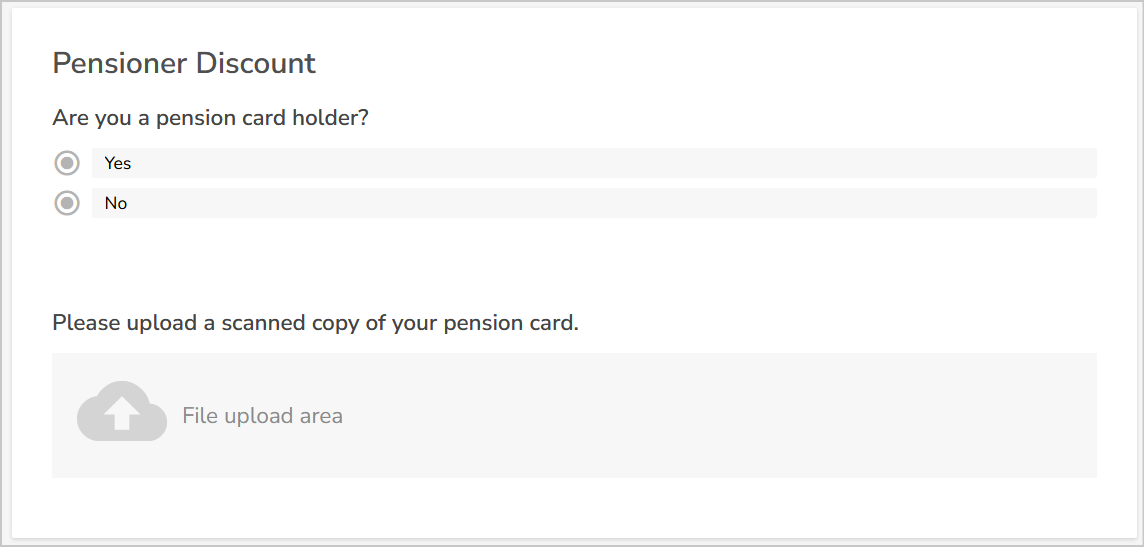 pension discount section