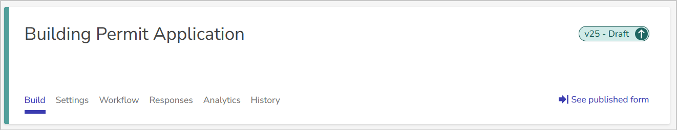 form status with arrow icon for scheduled publish