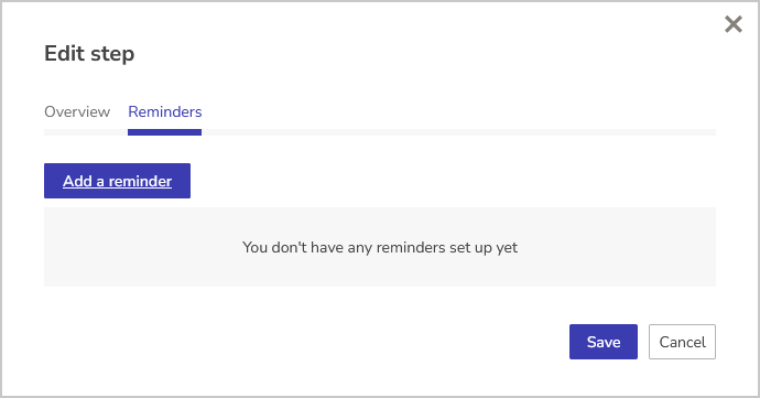 add a reminder button