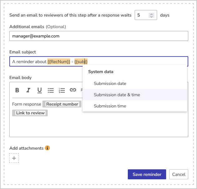pipe answer in subject line