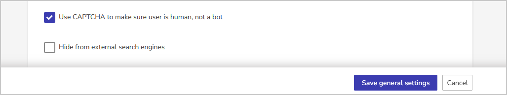 captcha setting