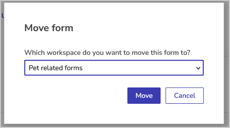 move to a workspace menu